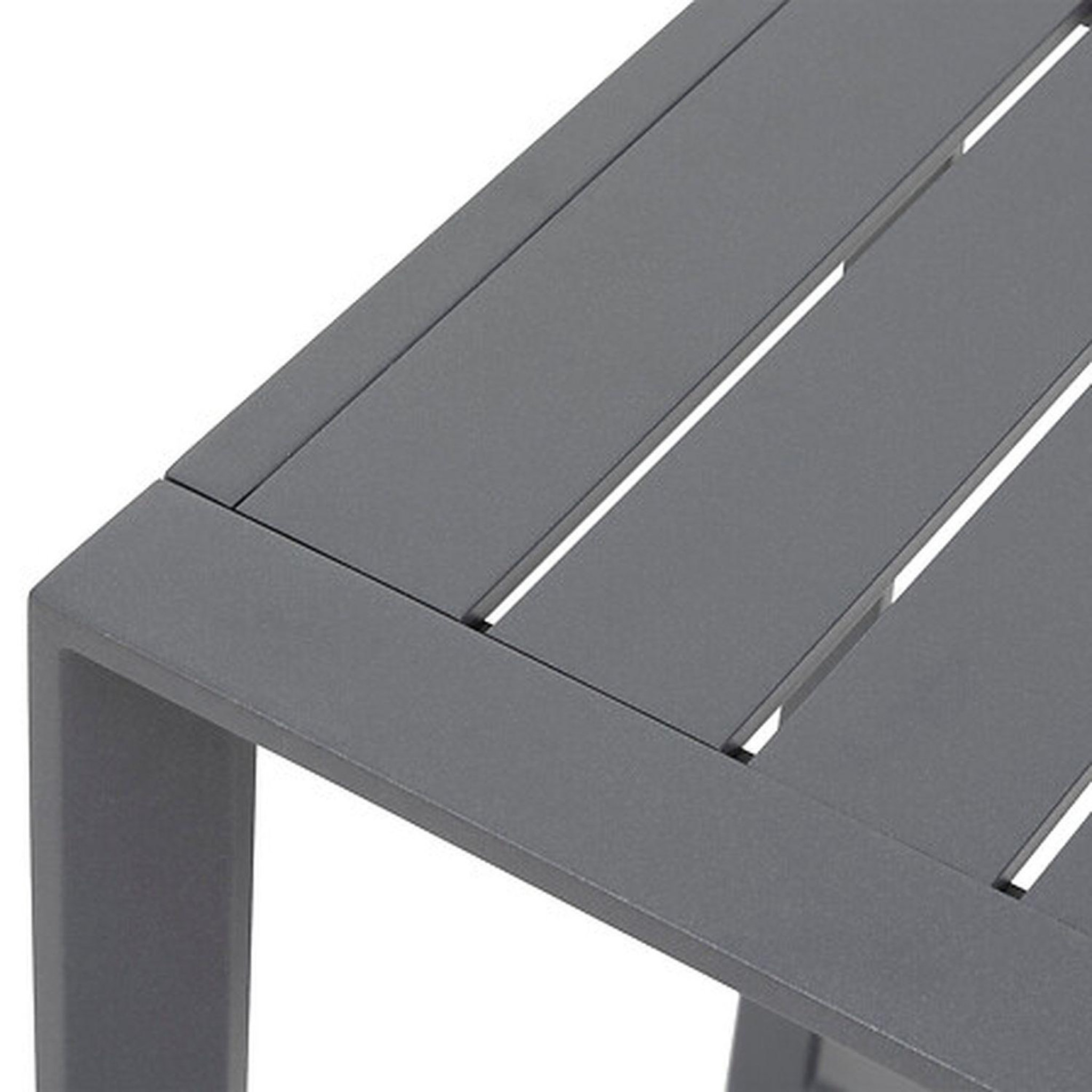 Voir la diapositive 3 : HESPERIDE Table de jardin d'appoint carrée en aluminium evasion - graphite