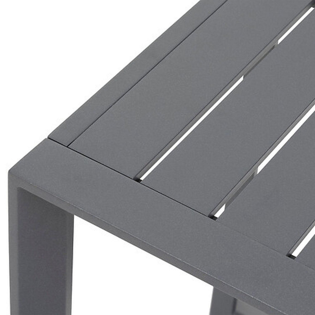 HESPERIDE Table de jardin d'appoint carrée en aluminium EVASION - Graphite