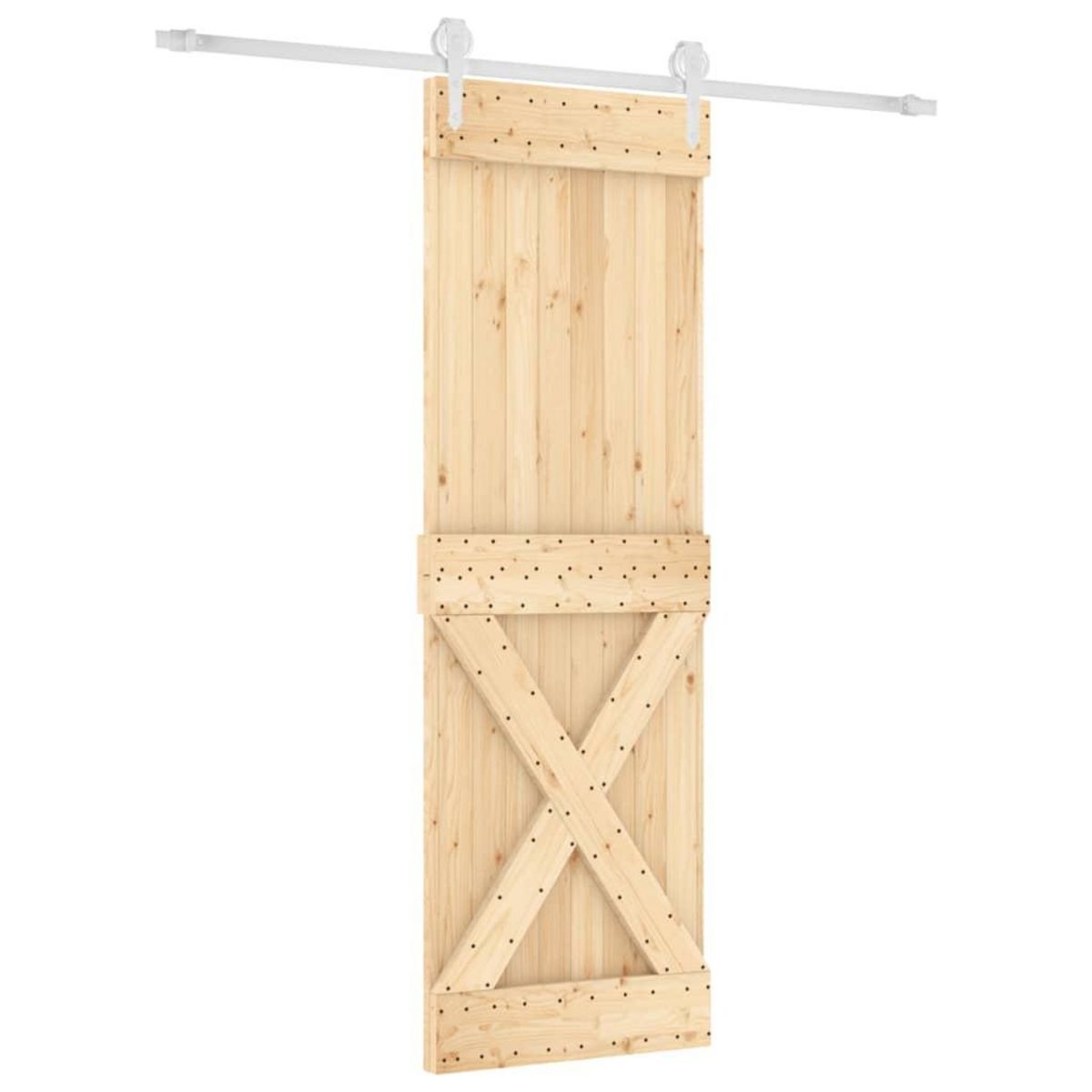 VIDAXL Porte coulissante et kit de quincaillerie 70x210 cm pin massif