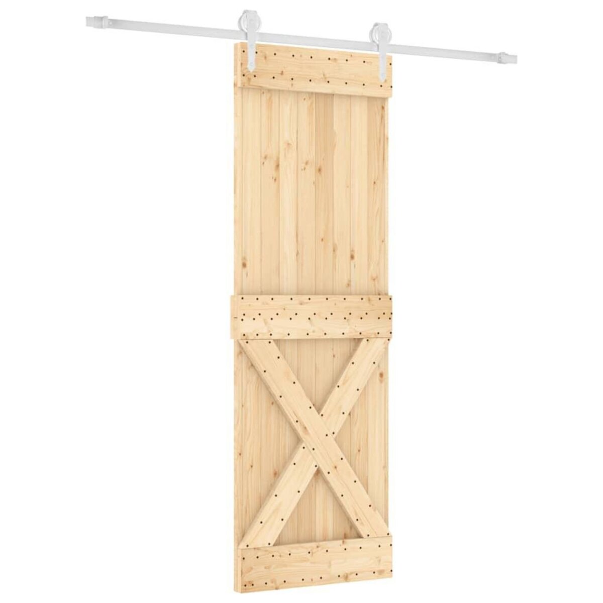 VIDAXL Porte coulissante et kit de quincaillerie 70x210 cm pin massif