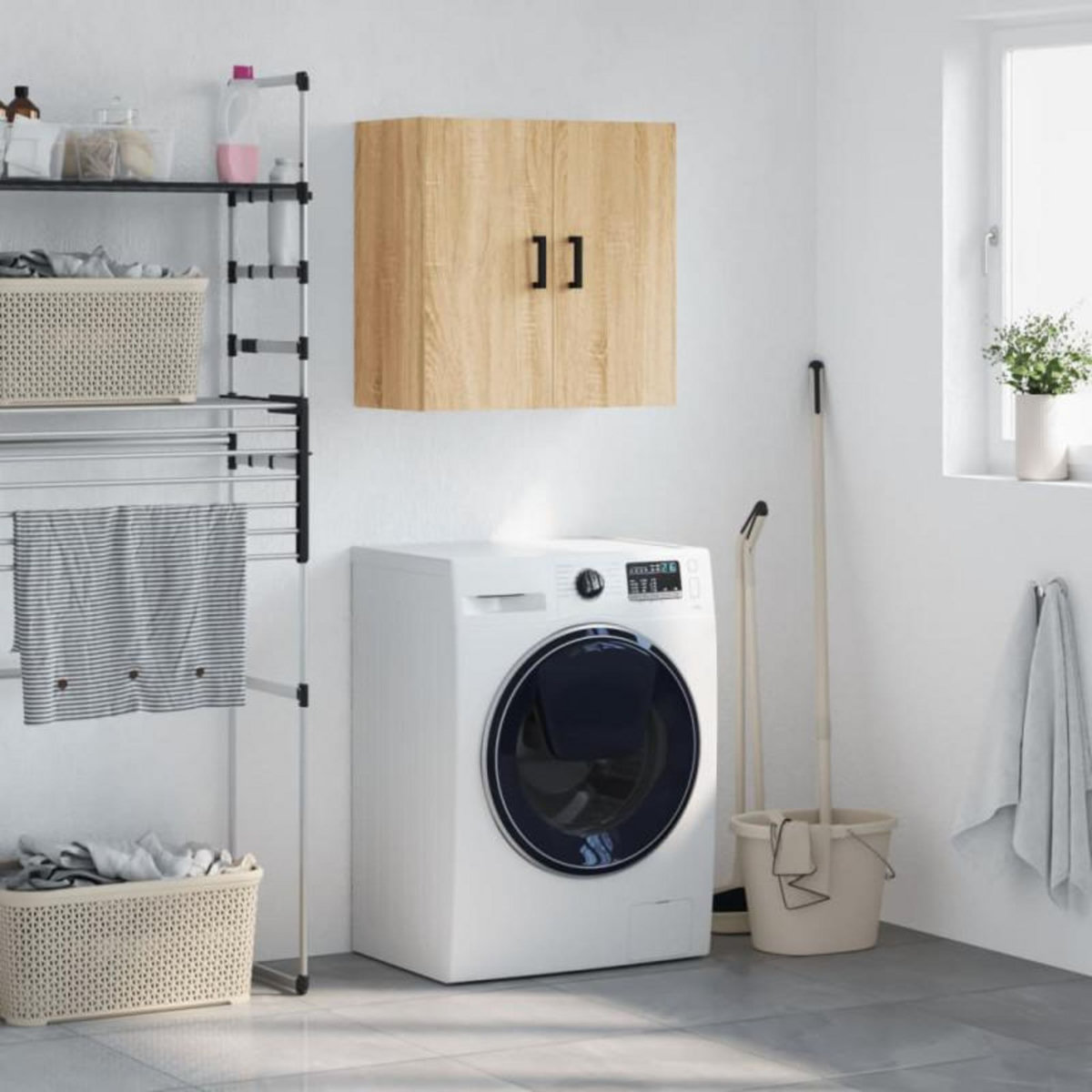 VIDAXL Armoire murale chêne sonoma 60x31x60 cm bois d ingénierie