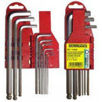 OUTIFRANCE Jeu de clés 6 pans à rotule sur support