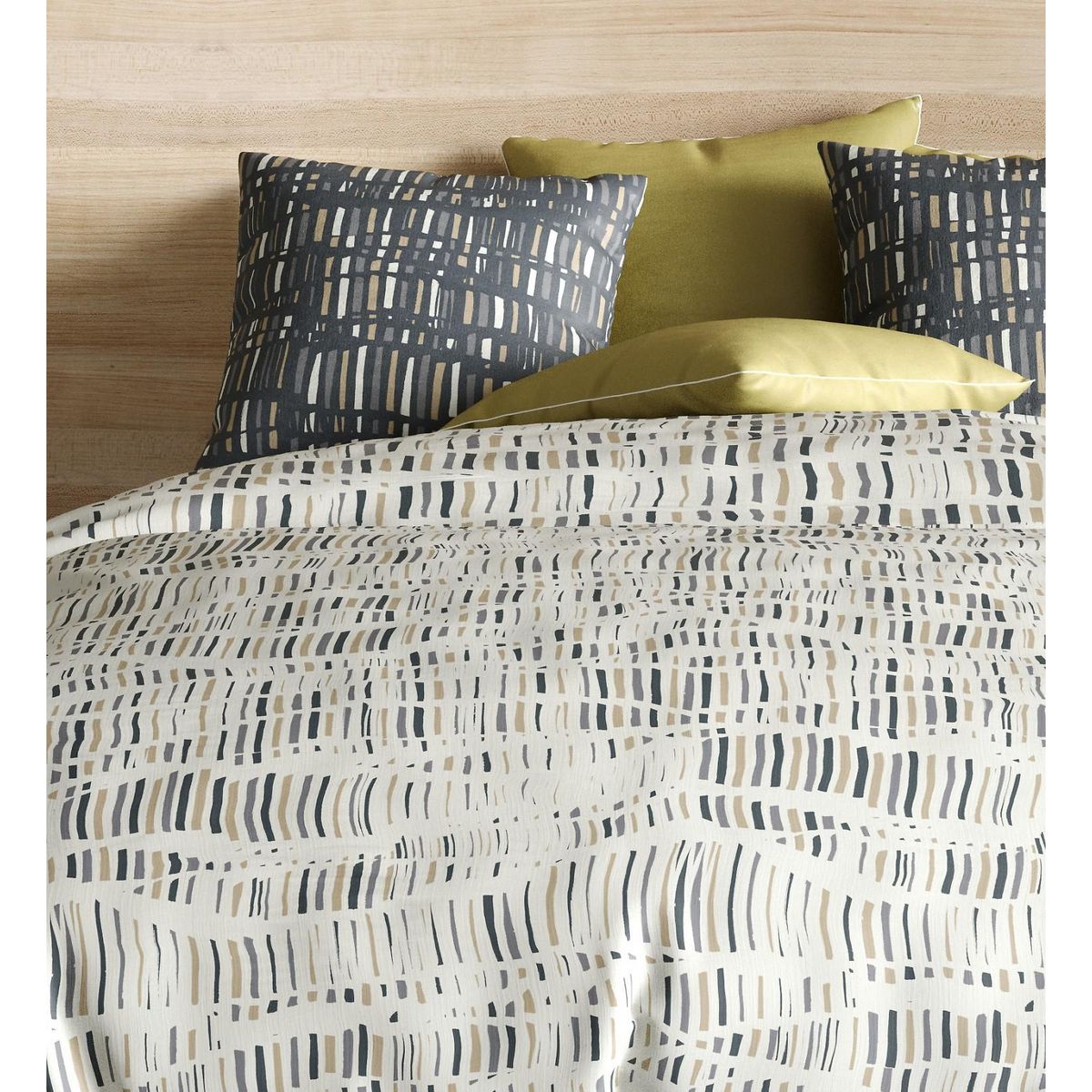 Les Ateliers du Linge Parure de housse de couette 100% coton 57fils flava