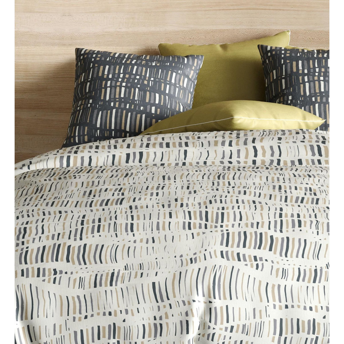 Les Ateliers du Linge Parure de housse de couette 100% coton 57fils flava