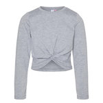 Vero Moda T-Shirt Manches Longues Gris Fille Vero Moda Vmjoy Knot. Coloris disponibles : Gris