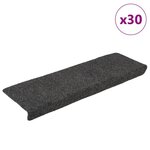 VIDAXL Tapis d'escalier autocollant 30 pcs anthracite 65x21x4 cm