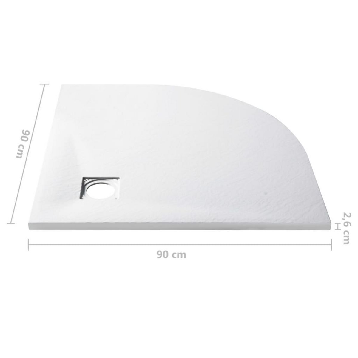 VIDAXL Receveur de douche SMC Blanc 90x90 cm