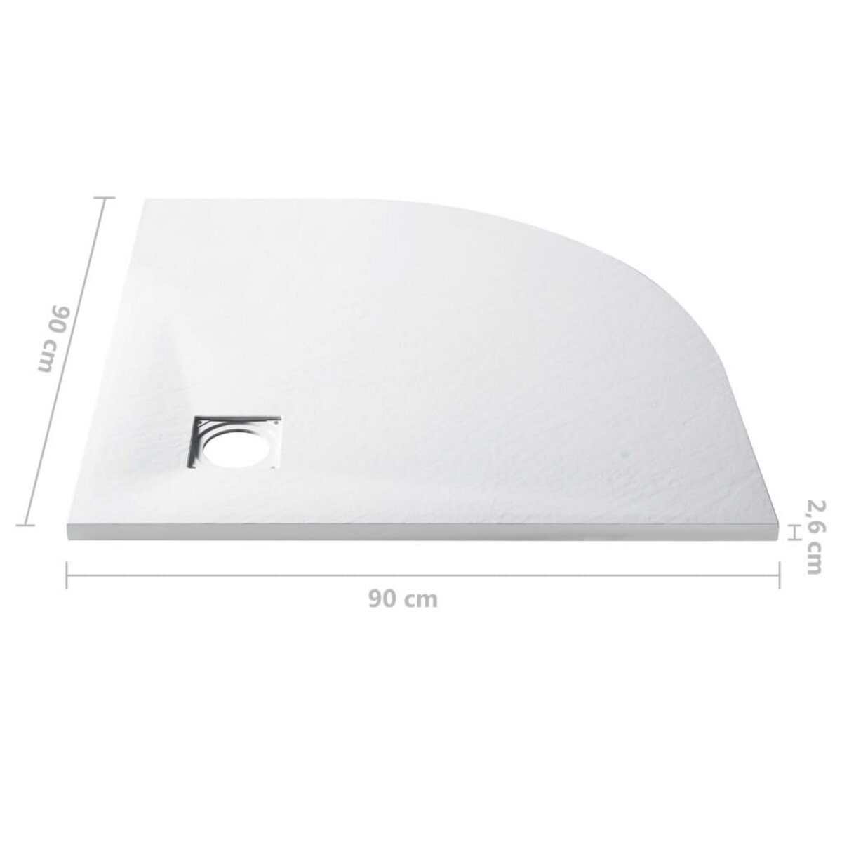 VIDAXL Receveur de douche SMC Blanc 90x90 cm