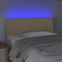 Voir la diapositive 3 : VIDAXL Tete de lit a LED Creme 100x5x78/88 cm Tissu