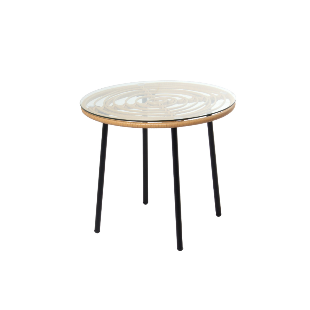 CONCEPT USINE Salon de jardin bas 2 chaises + 1 table CADIX