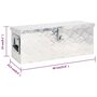 Voir la diapositive 6 : VIDAXL Boîte de rangement Argente 60x23,5x23 cm Aluminium