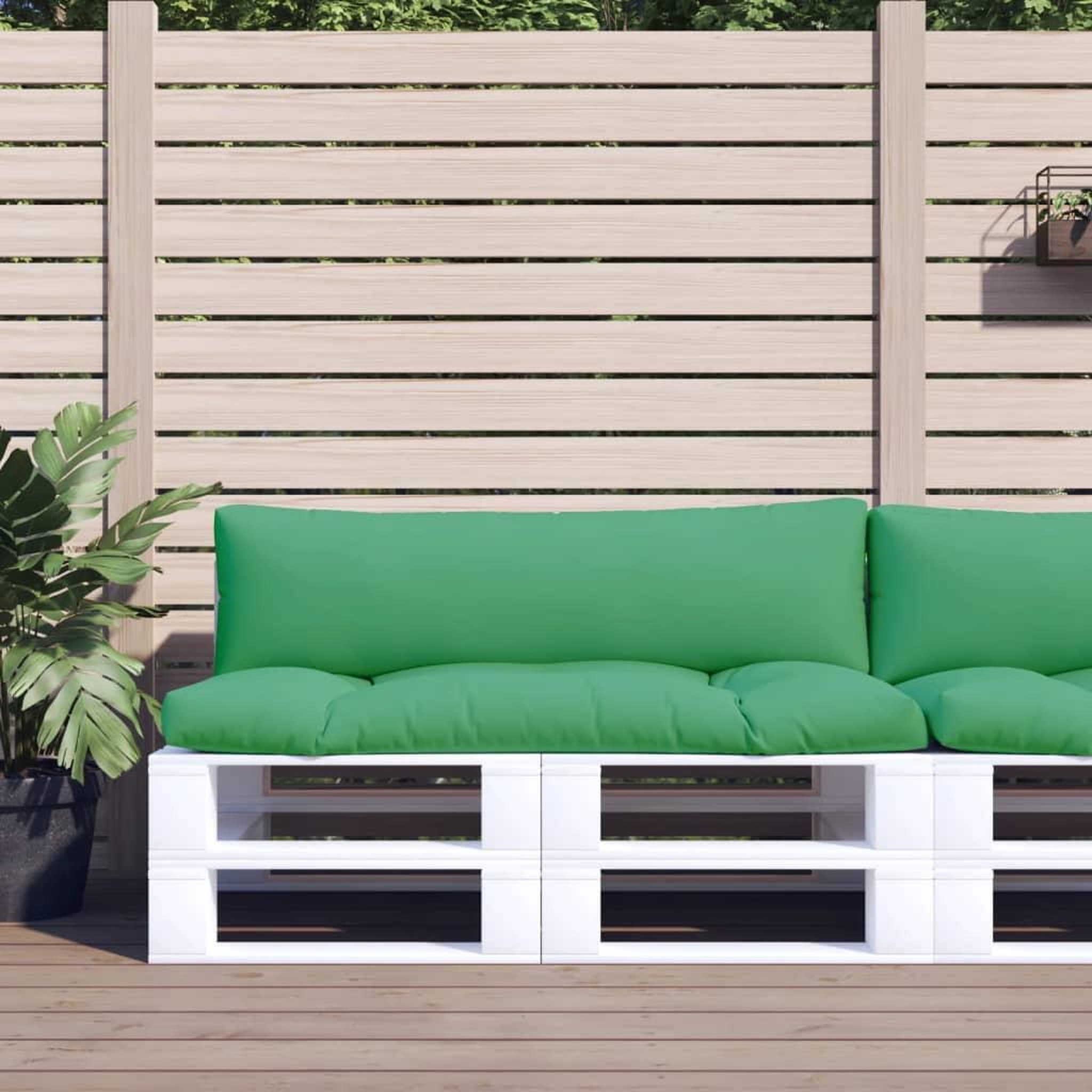 VIDAXL Coussins de palette lot de 2 vert tissu
