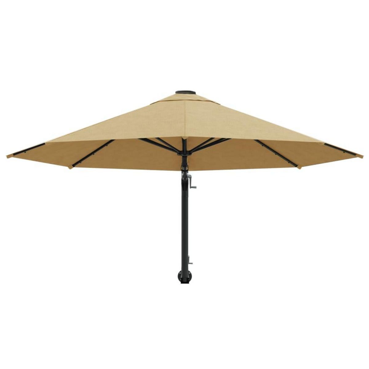 VIDAXL Parasol mural avec mat metallique 300 cm Taupe