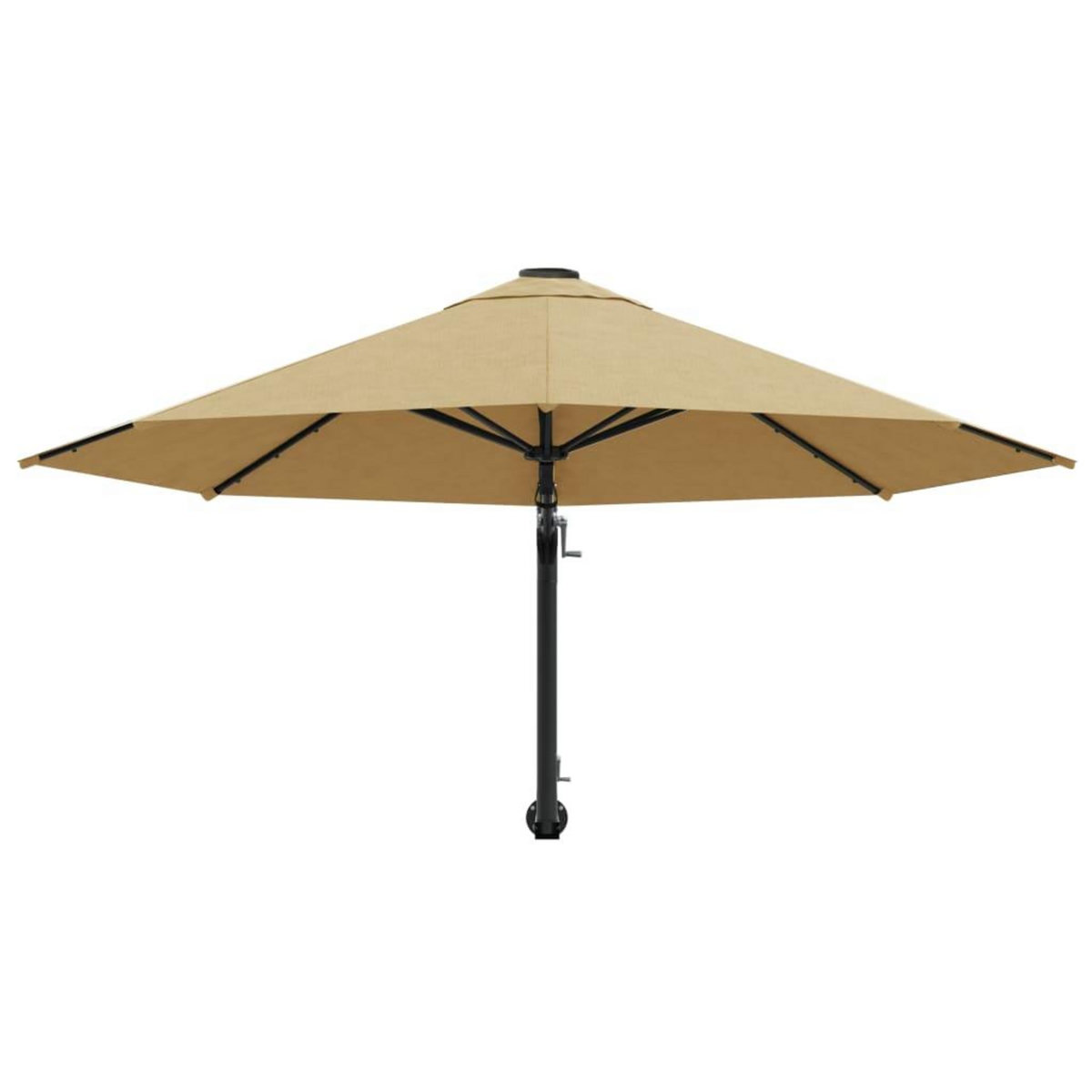 VIDAXL Parasol mural avec mat metallique 300 cm Taupe