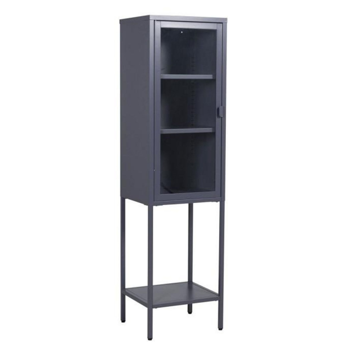 Paris Prix Vitrine Avec Porte en Verre  Misha  150cm Gris