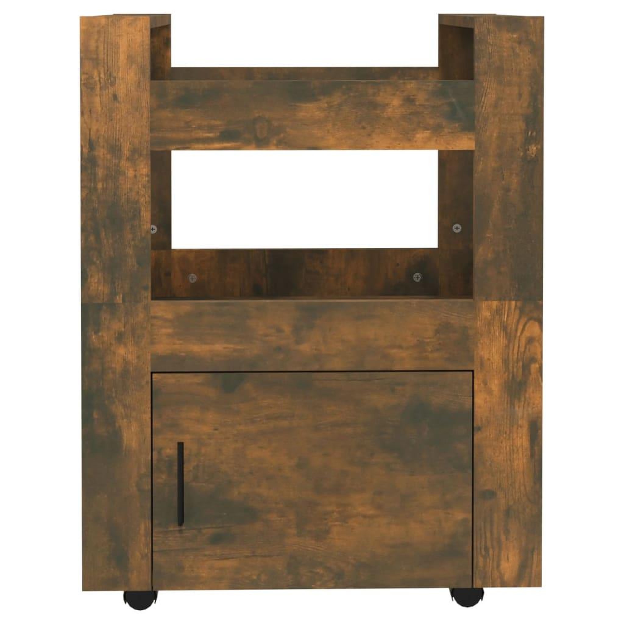 Voir la diapositive 5 : VIDAXL Chariot de cuisine Chene fume 60x45x80 cm Bois d'ingenierie