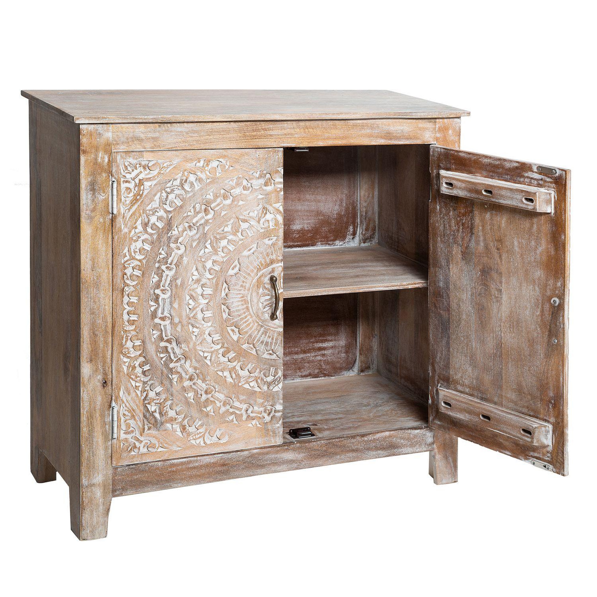 Voir la diapositive 4 : ATMOSPHERA Buffet en manguier 2 portes shirel - marron