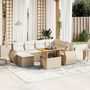 Voir la diapositive 1 : VIDAXL Salon de jardin avec coussins 8 pcs beige resine tressee