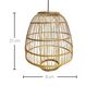 Voir la diapositive 3 : Lumisky Suspension solaire bohème MYKONOS Beige Herbe marine H37cm