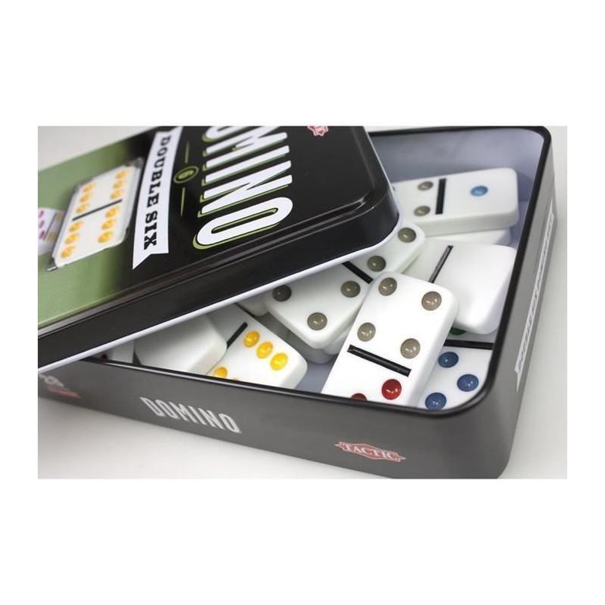 Voir la diapositive 2 : Tactic TACTIC Domino Double 6 - Boite Metal