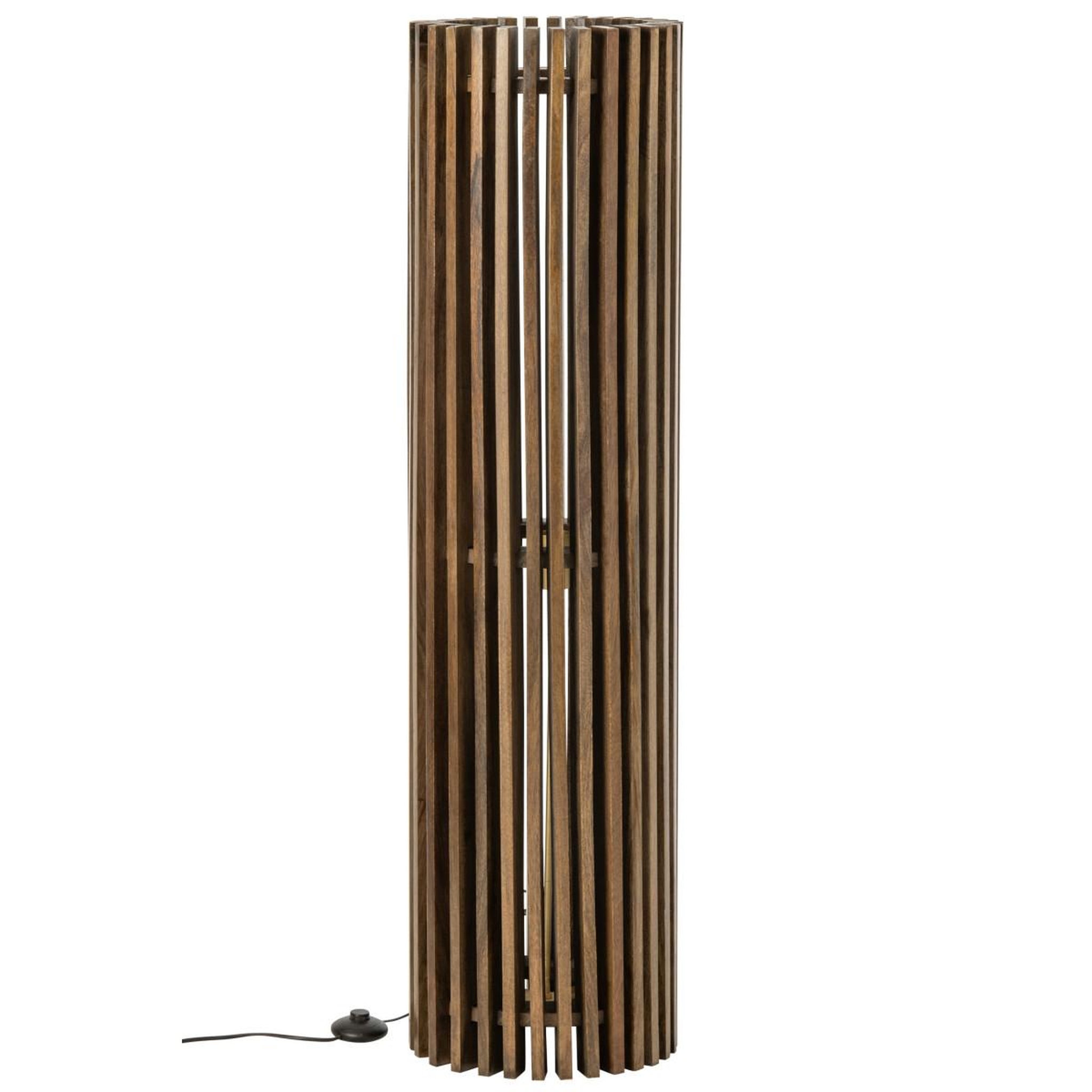 J-LINE Lampadaire en bois  linea  122cm marron foncé