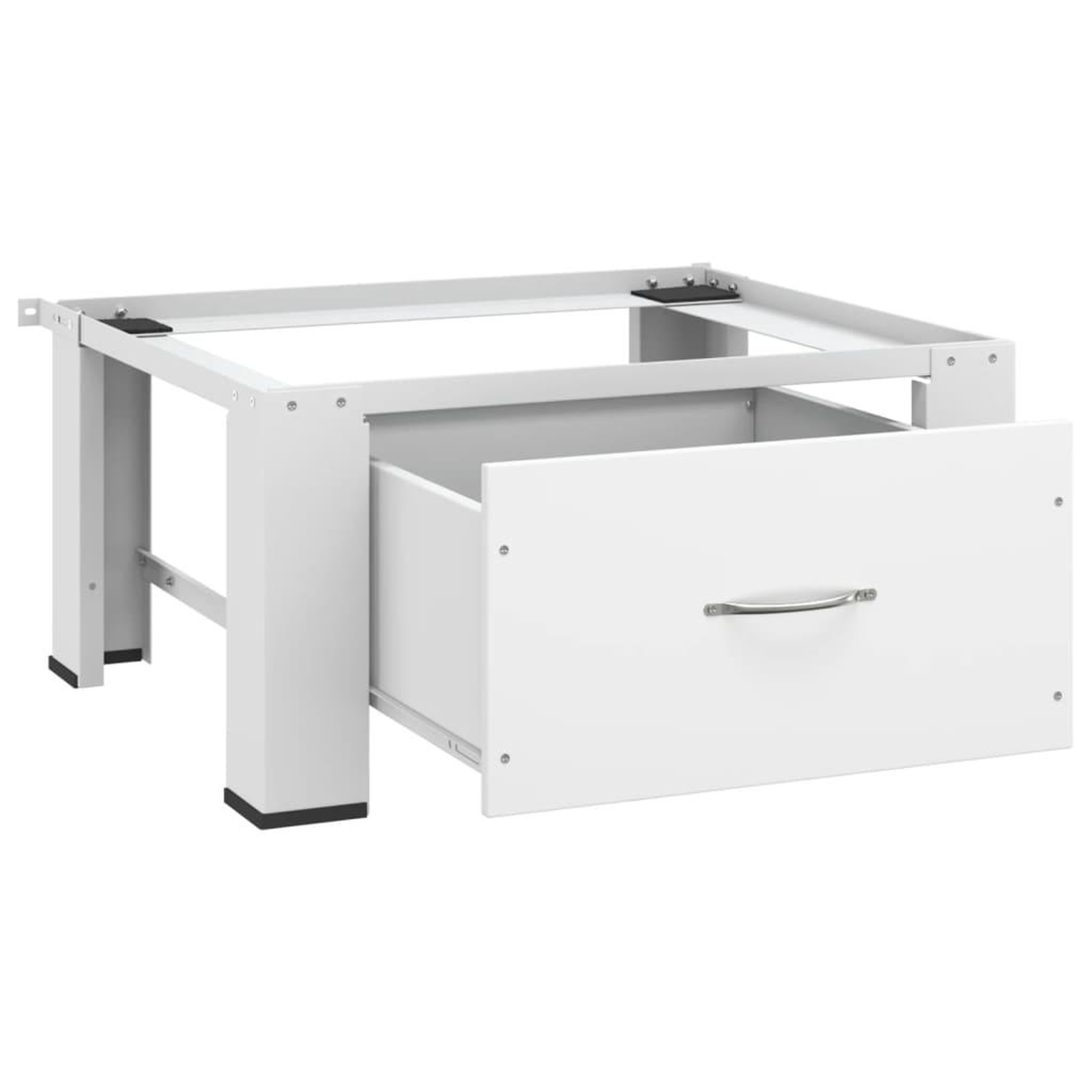 Voir la diapositive 4 : VIDAXL Socle pour machine a laver avec tiroir Blanc