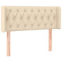 Voir la diapositive 2 : VIDAXL Tete de lit avec oreilles Creme 93x16x78/88 cm Tissu