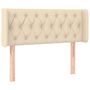 Voir la diapositive 2 : VIDAXL Tete de lit avec oreilles Creme 93x16x78/88 cm Tissu