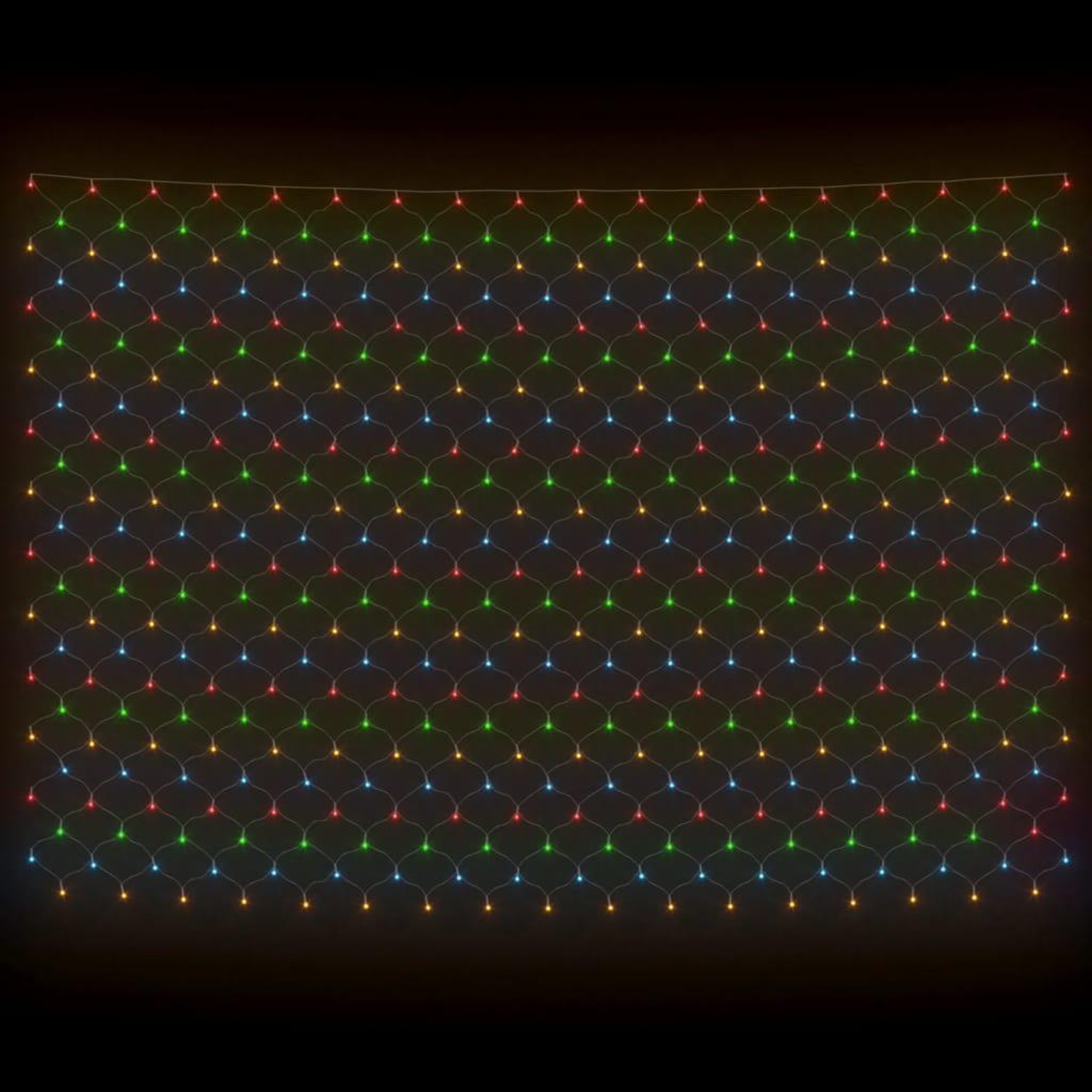 Voir la diapositive 4 : VIDAXL Filet lumineux colore de Noël 4x4 m 544 LED Interieur/exterieur