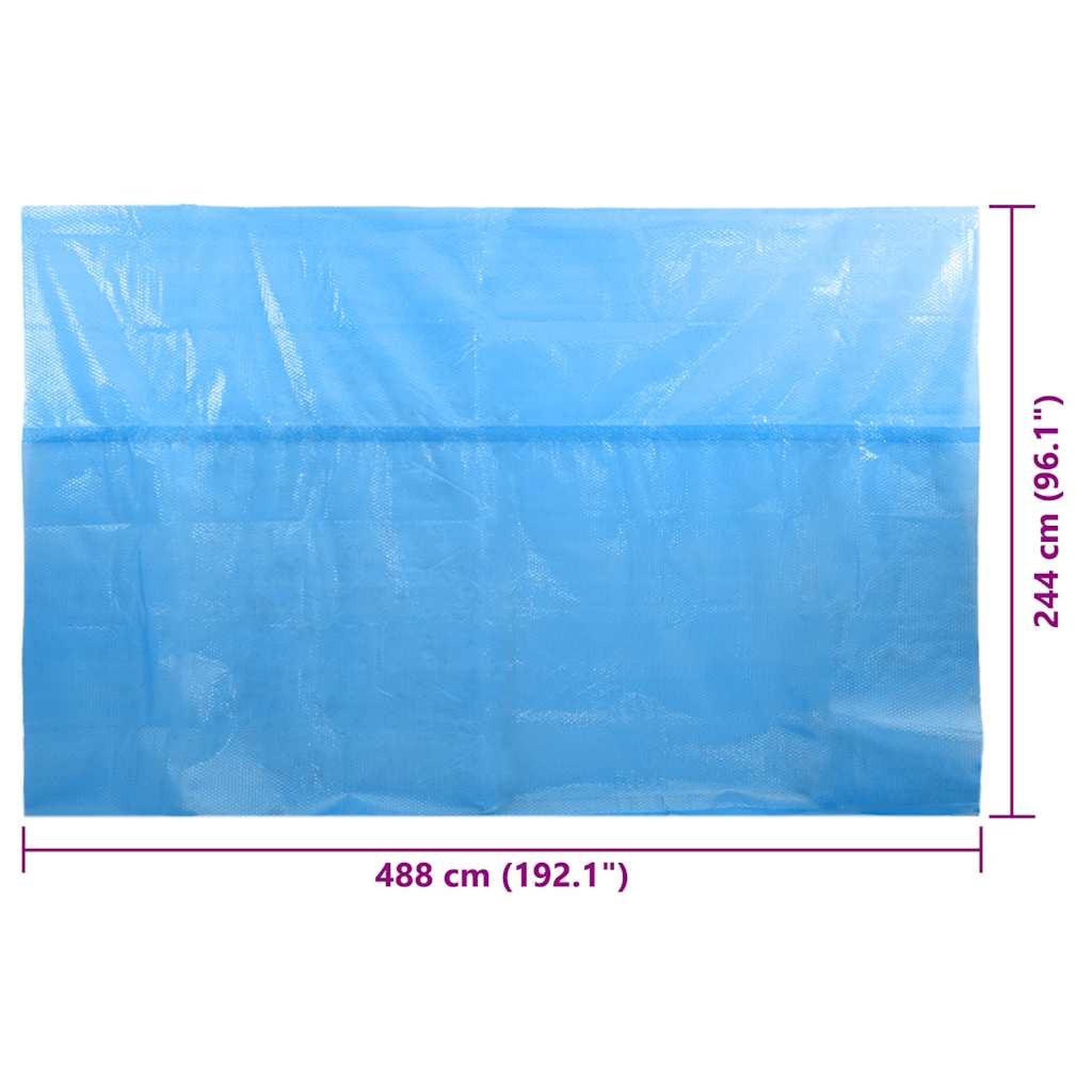 Voir la diapositive 6 : VIDAXL Couverture de piscine Bleu 488 x 244 cm PE