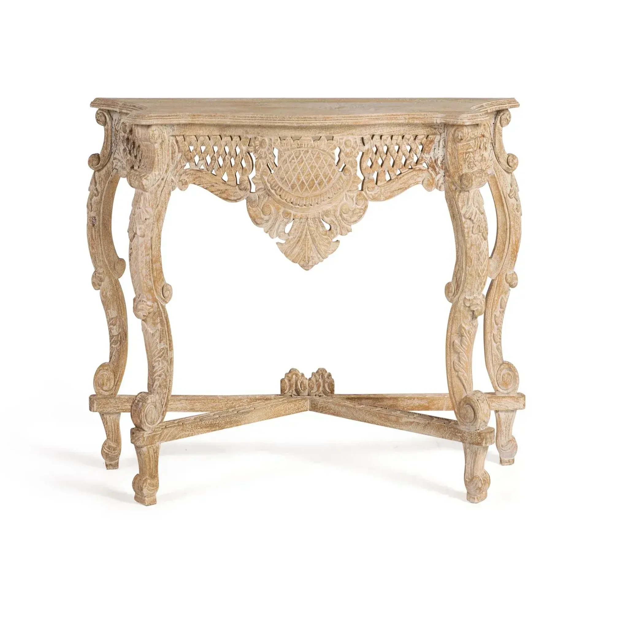 GINER Y COLOMER SL Console en bois de manguier 120 cm style rustique classique