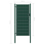 Voir la diapositive 4 : VIDAXL Portail de cloture PVC et acier 100x164 cm Vert