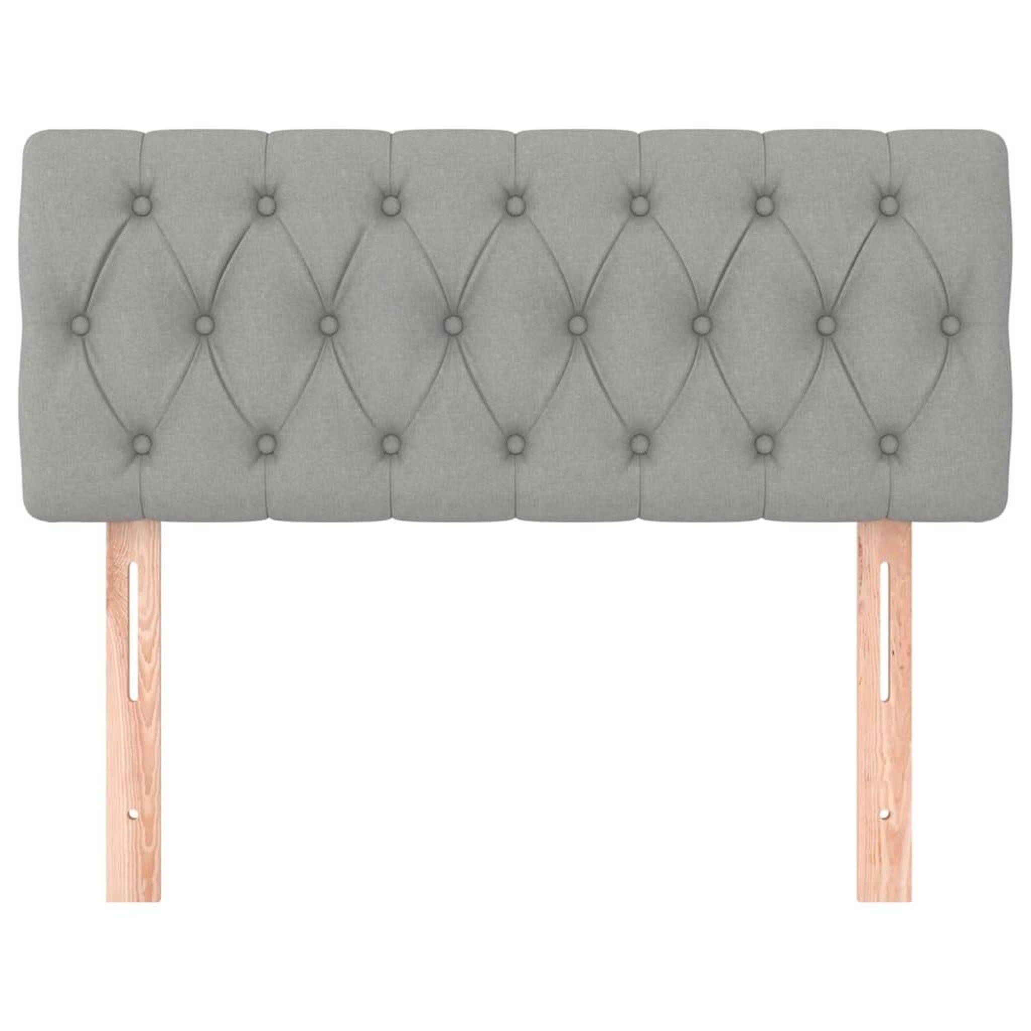 Voir la diapositive 3 : VIDAXL Tete de lit Gris clair 100x7x78/88 cm Tissu