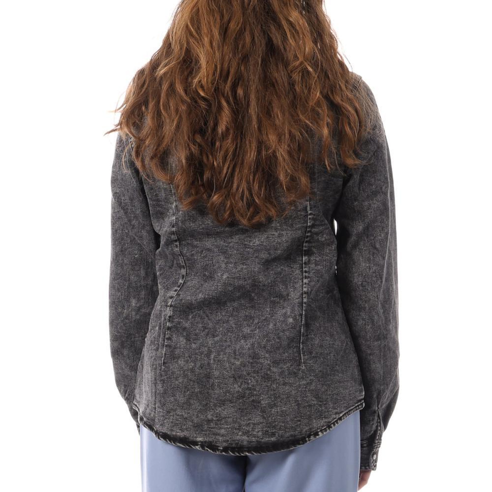 Voir la diapositive 2 : MONDAY PREMIUM Chemise en Jean Noir Femme Monday Premium Bleach