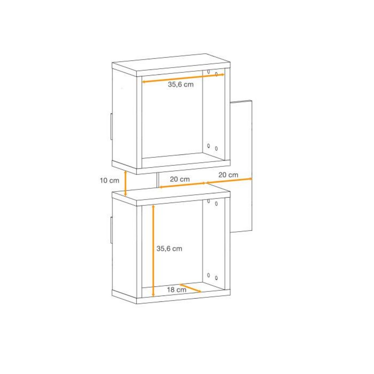 Paris Prix Panneau Mural & 2 Étagères  Easy  90cm Blanc