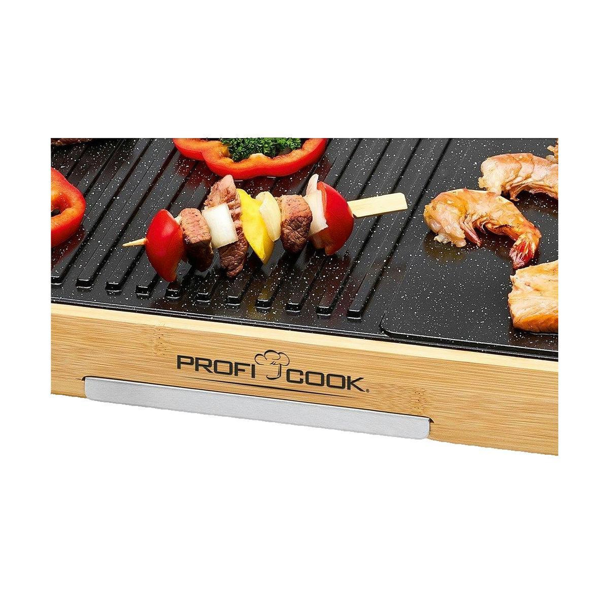 Voir la diapositive 2 : Profi Cook Plancha électrique Profi Cook avec surface Teppanyaki
