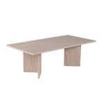 CONCEPT USINE Table basse rectangulaire effet travertin 119x60cm TOPI