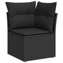 Voir la diapositive 3 : VIDAXL Salon de jardin 9 pcs avec coussins noir resine tressee