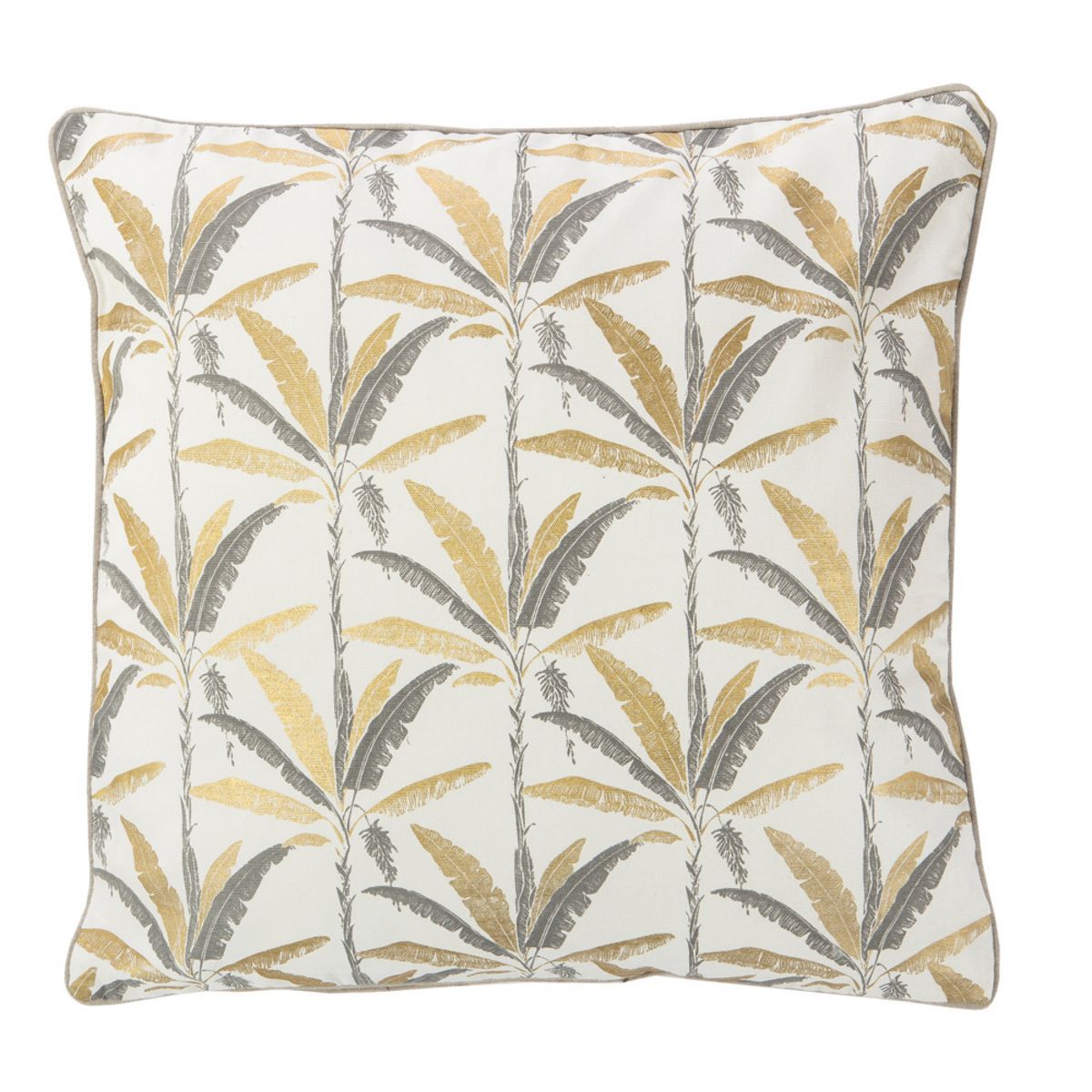 Coussin carré déhoussable en coton imprimé SAVANA 