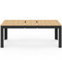 Voir la diapositive 3 : ID MARKET Table à manger rectangle ROZY 4-8 personnes noire plateau façon hêtre 160 - 200 cm