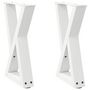 Voir la diapositive 2 : VIDAXL Pieds de table basse 2 pcs blanc 38x(42-43,3) cm acier