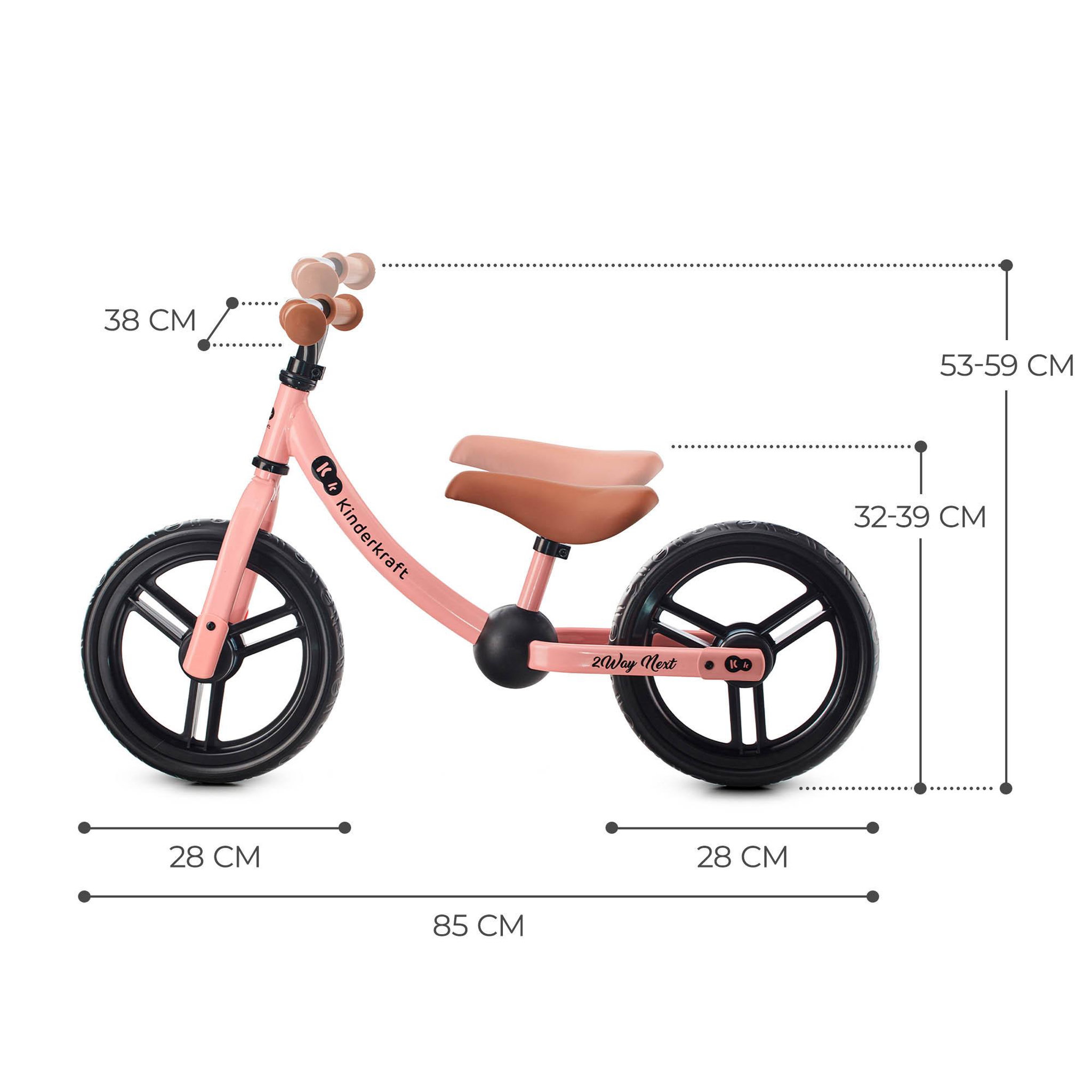 Voir la diapositive 6 : KINDERKRAFT Vélo sans pédales (draisienne) - Selle/guidon réglables - Vert