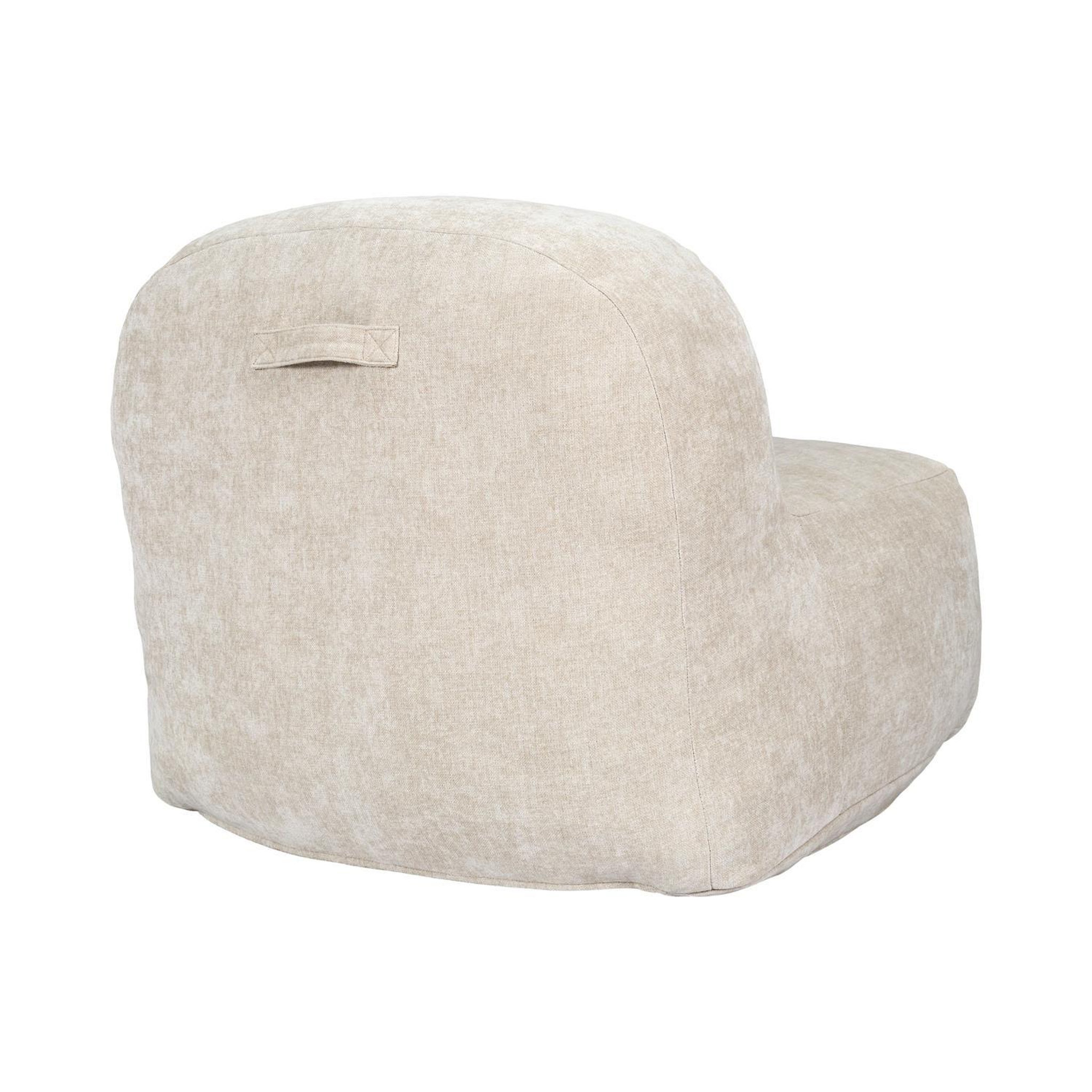 Voir la diapositive 6 : The Home Deco Factory Fauteuil compressé en tissu doux sans montage AUSTIN - Beige