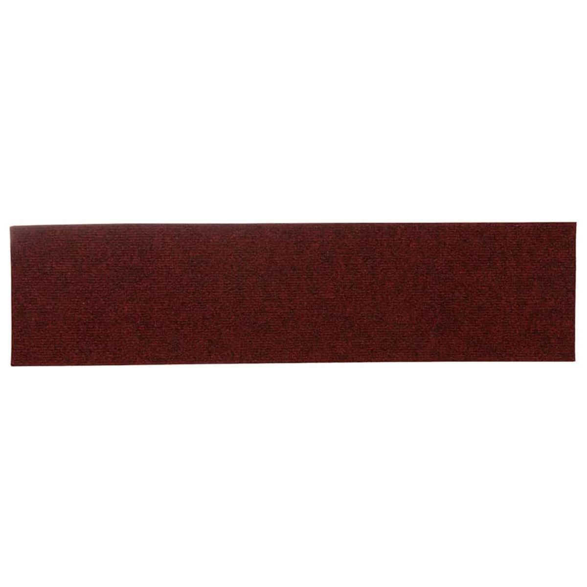 VIDAXL Tapis d'escalier auto-adhesifs 30 pcs rouge 76x20 cm
