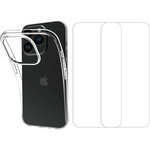 ESSENTIEL B Coque iPhone 15 Pro coque + Verre trempé