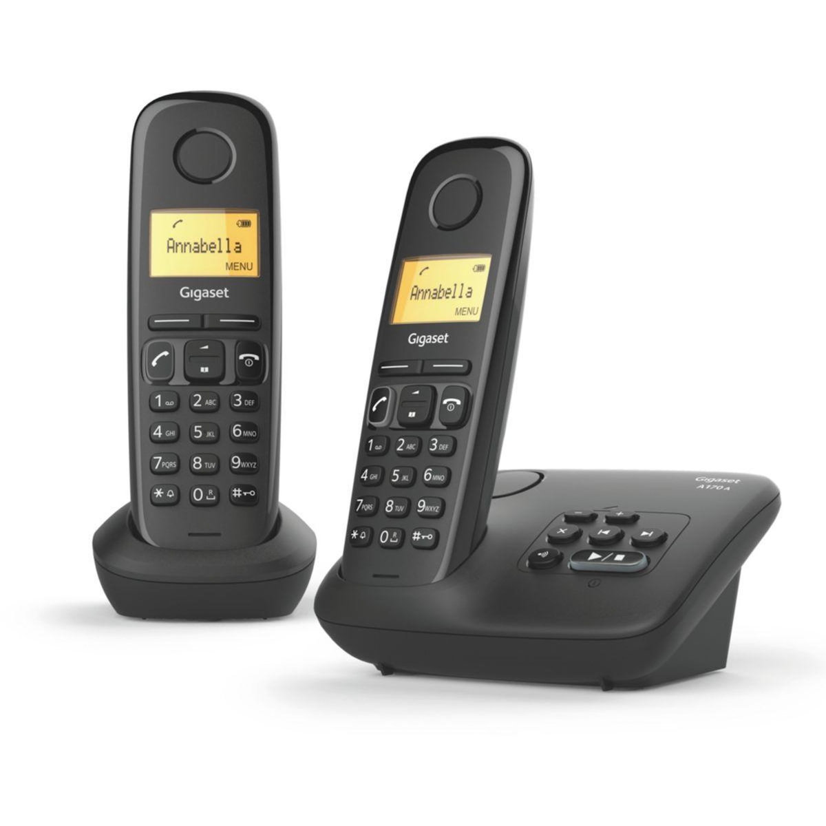 GIGASET Téléphone sans fil AL170A Duo Noir