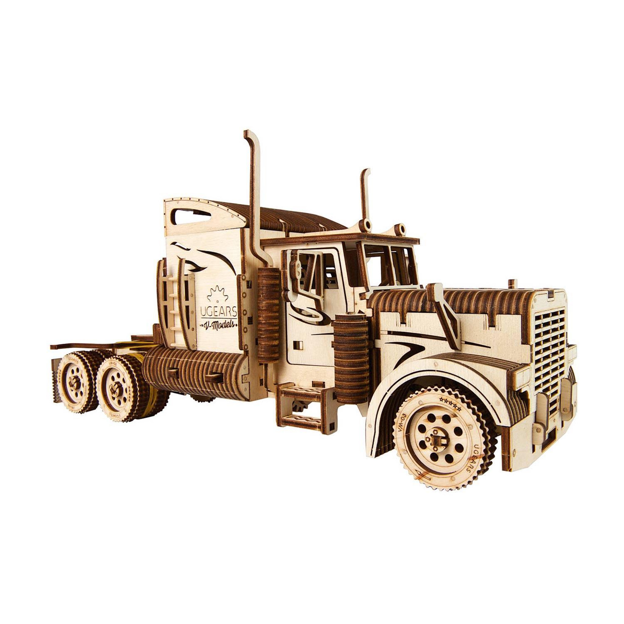 Voir la diapositive 6 : Graine créative Maquette En Bois 3D - Camion Poids-Lourd 38 Cm