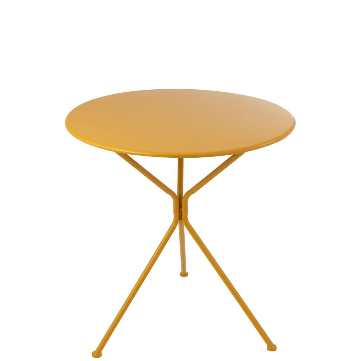 Paris Prix Table de Jardin en Métal  Tripod  72cm Ocre