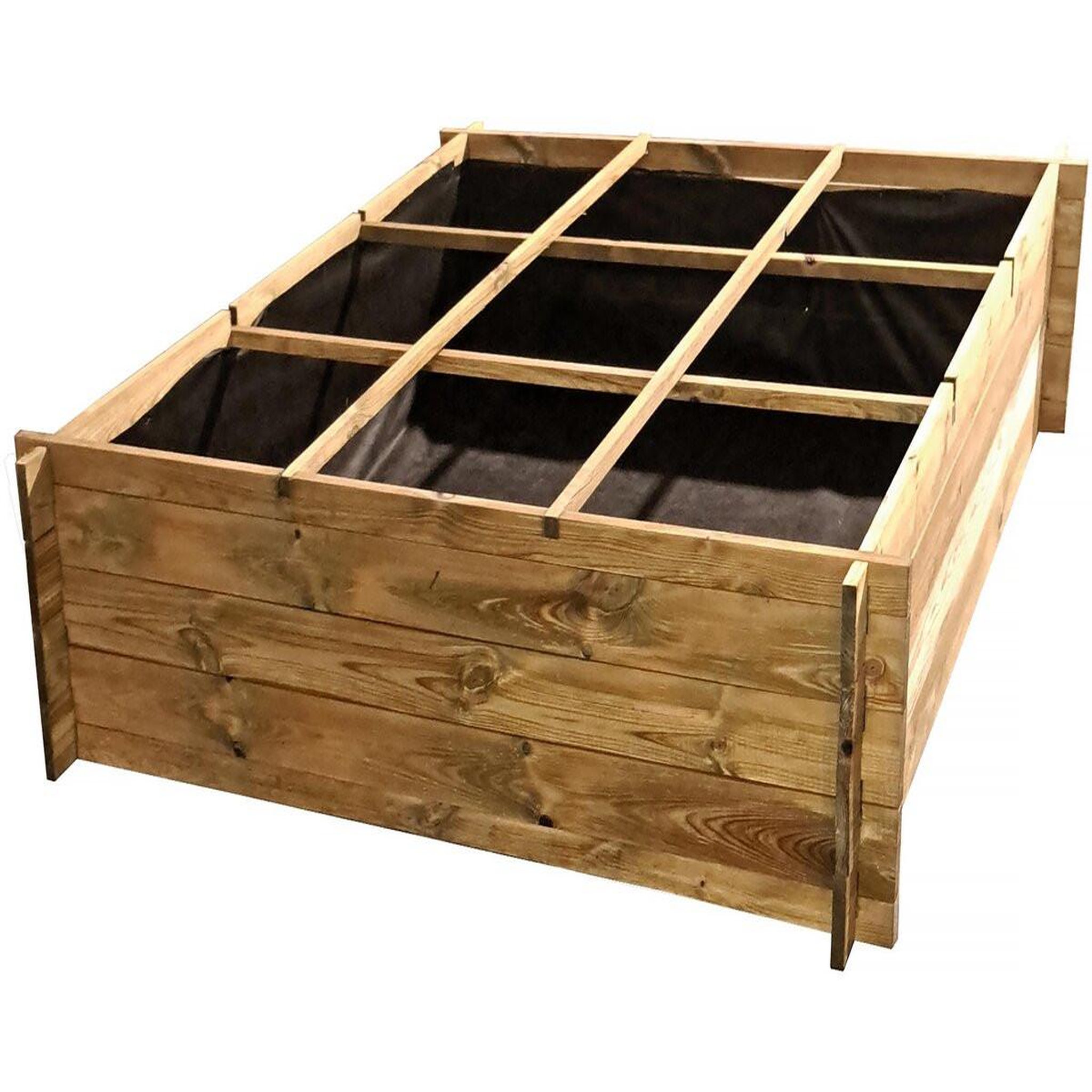 Habitat et Jardin Carré potager en bois  nigelle  - 140 x 140 x 40 cm