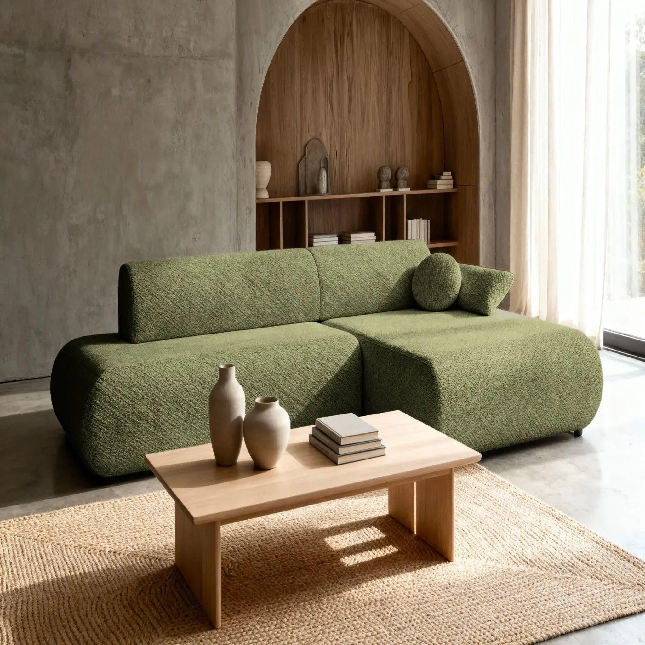 Voir la diapositive 5 : CASANOVA PARIS Levi - canapé d'angle convertible tissu lisse